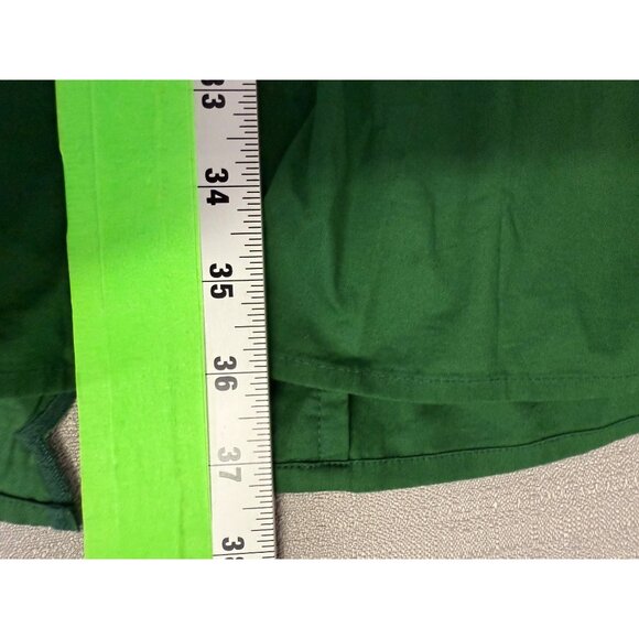 J. Crew Factory Scallop-trim button-front midi dress in fern canyon green sz 6 - Picture 16 of 16